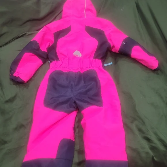 Killtec Pink Ski Snowsuit Sz 1 year 2 year Pink Black Hooded - Picture 3 of 6
